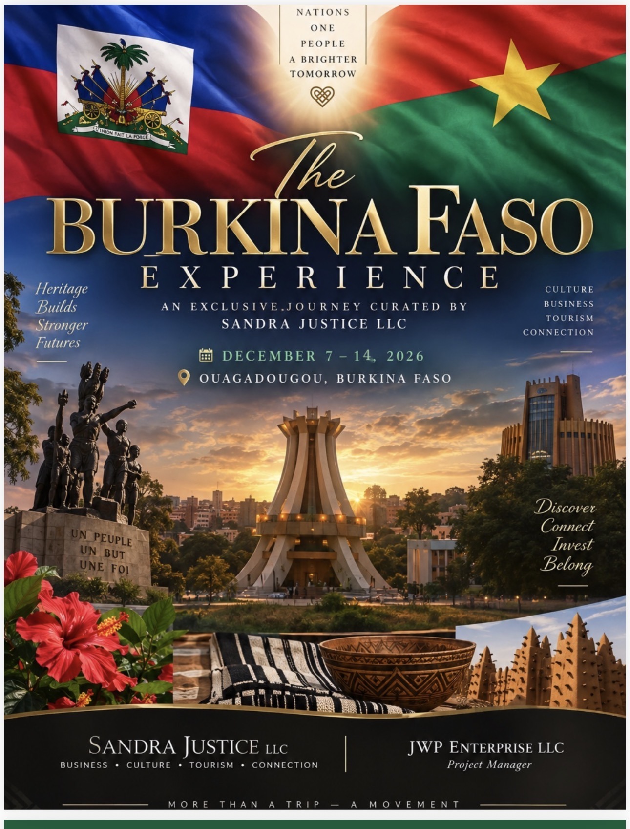 The Burkina Faso Experience flyer, December 7-14, 2026, Ouagadougou